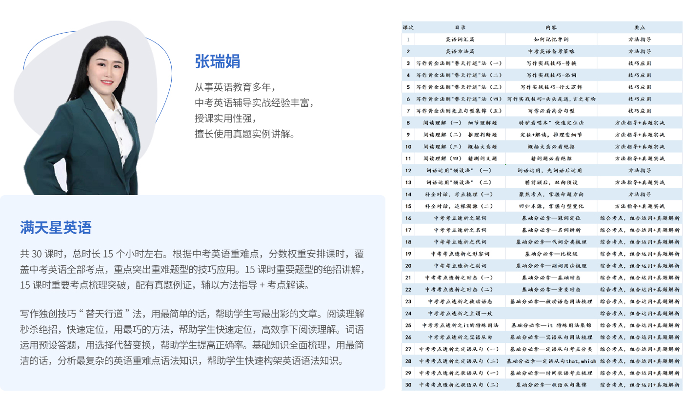 初中英語 · 課程簡介